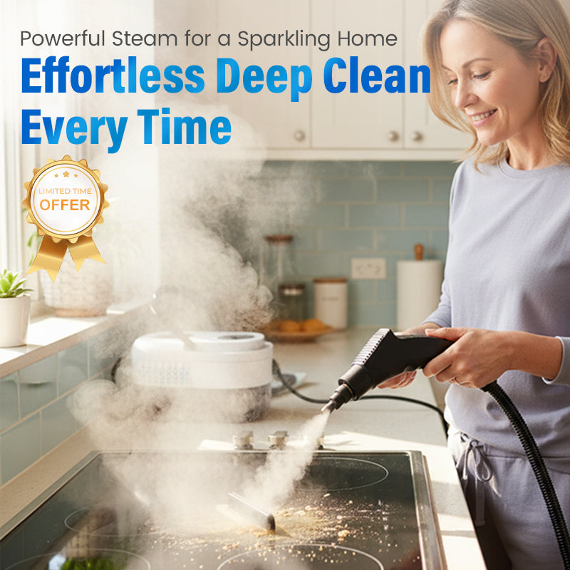 High-Pressure Steam Cleaner with LCD Display – Versatile for Home, Car & Kitchen – Effective Against Grease & Bacteria