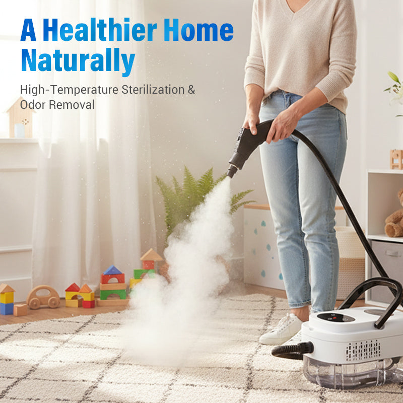 High-Pressure Steam Cleaner with LCD Display – Versatile for Home, Car & Kitchen – Effective Against Grease & Bacteria